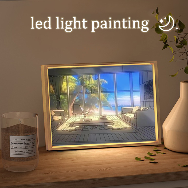 Cuadro decorativo led - playa