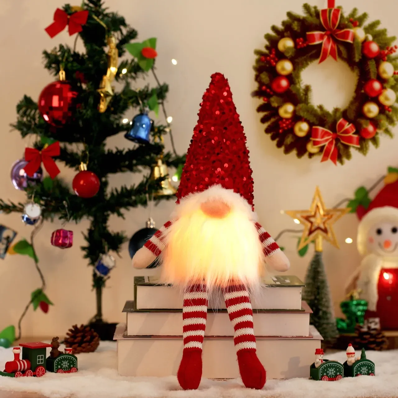 Gnomo navideño rojo