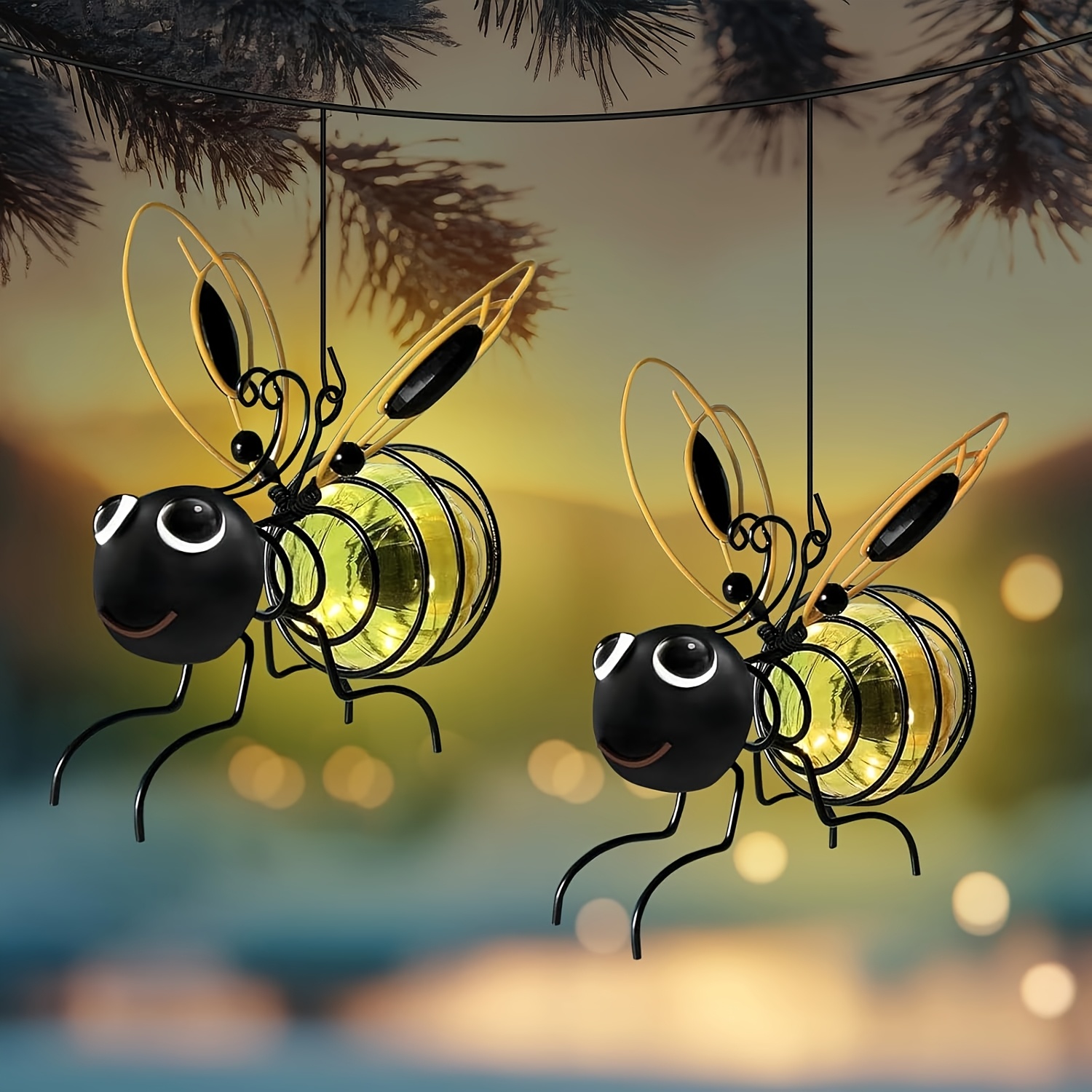 Guirnalda Solar Abeja Luz 30 Led