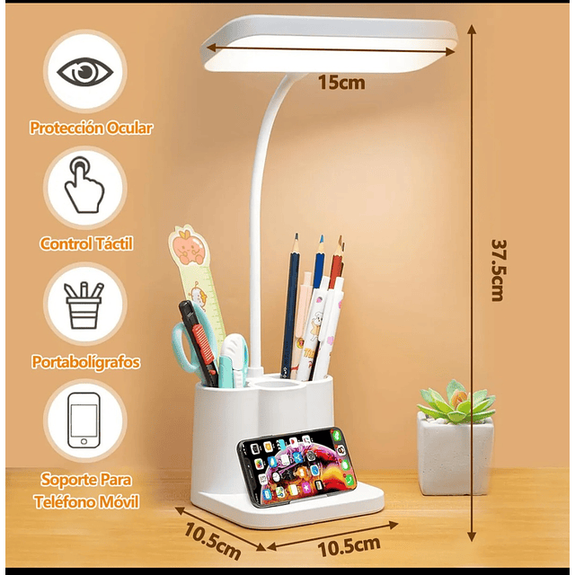 Lampara recargable de escritorio 