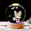 Lámparas, Esferas de cristal 8cm - MARIPOSAS 