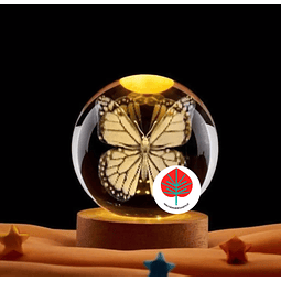 Lámparas, Esferas de cristal 8cm - MARIPOSA