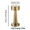 2x Lámparas metal DORADO de tocador, velador, mesa, arrimo. Recargable con usb CYBER