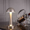 2xLampara hongo PLATA mushroom recargable touch metal, estilo minimalista CYBER