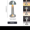 2xLampara hongo PLATA mushroom recargable touch metal, estilo minimalista CYBER