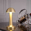 2xLampara hongo DORADO mushroom recargable touch metal, estilo minimalista CYBER