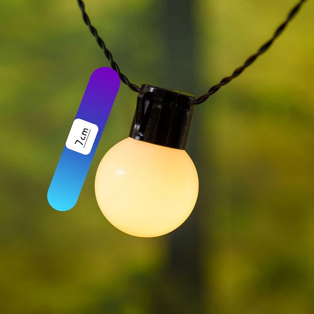 2x Guirnalda esfera solar pingpong CYBER
