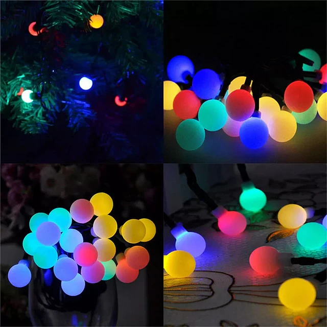 2xGuirnalda esfera multicolor solar - CYBER