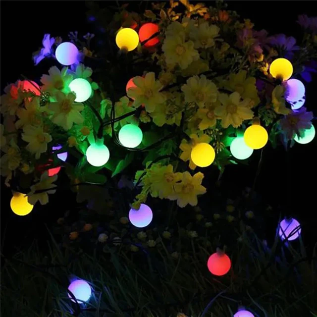 2xGuirnalda esfera multicolor solar - CYBER