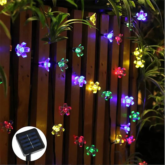 2x Guirnalda Flor multicolor solar- CYBER