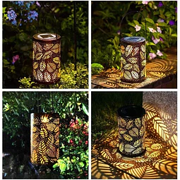 2x Farol solar lata hojas y árbol de la vida- CYBER 