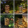 2x Farol solar lata hojas y árbol de la vida- CYBER 
