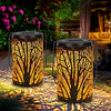 2x Farol solar lata hojas y árbol de la vida- CYBER 