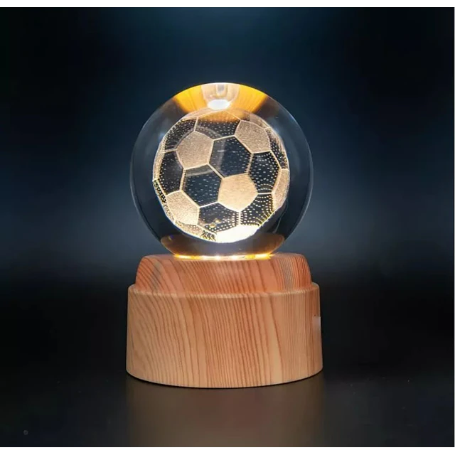Lámparas, Esferas de cristal GIRATORIA- BALON pelota FÚTBOL