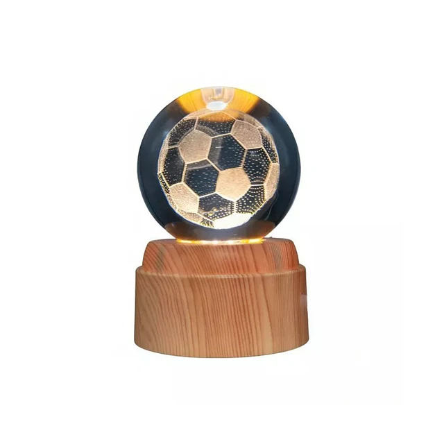 Lámparas, Esferas de cristal GIRATORIA- BALON pelota FÚTBOL