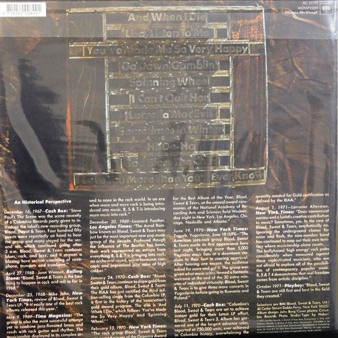 Blood, Sweat & Tears* – Blood, Sweat & Tears Greatest Hits 2