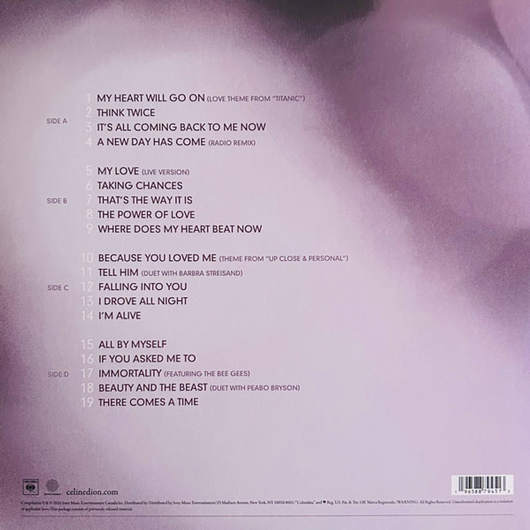 Celine Dion* – My Love Essential Collection 2