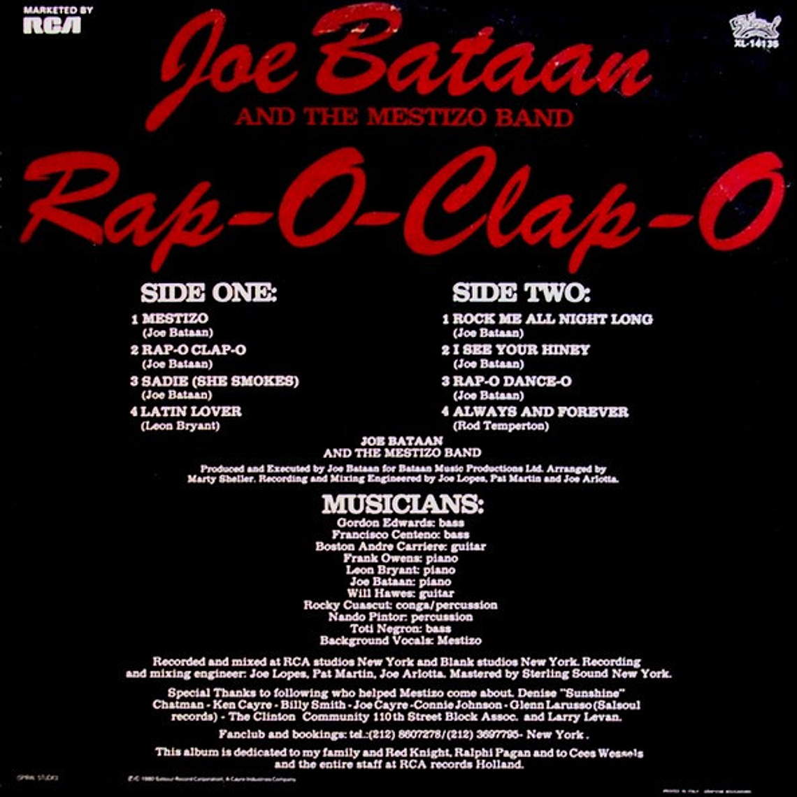 Joe Bataan And The Mestizo Band – Rap-O Clap-O 2