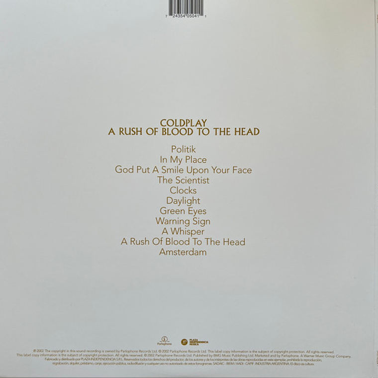 Coldplay – A Rush Of Blood To The Head 2