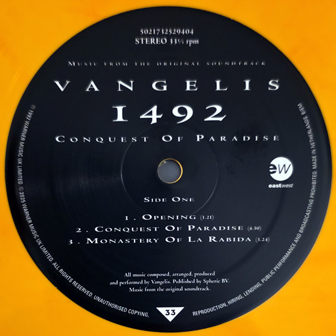 Vangelis – 1492 - Conquest Of Paradise (Music From The Original Soundtrack) 3