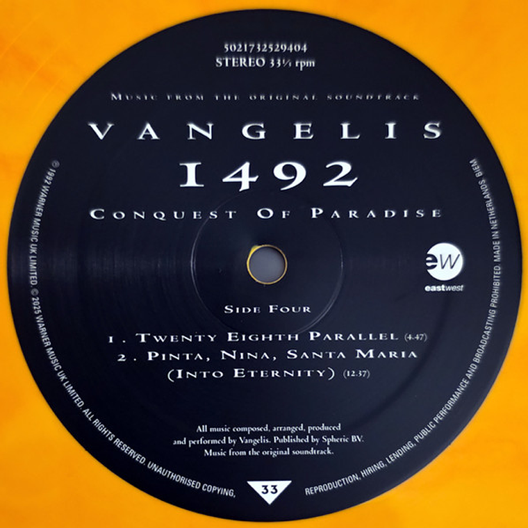 Vangelis – 1492 - Conquest Of Paradise (Music From The Original Soundtrack) 4