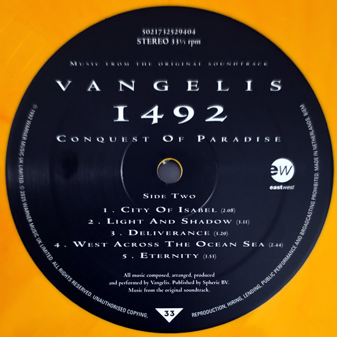 Vangelis – 1492 - Conquest Of Paradise (Music From The Original Soundtrack) 5