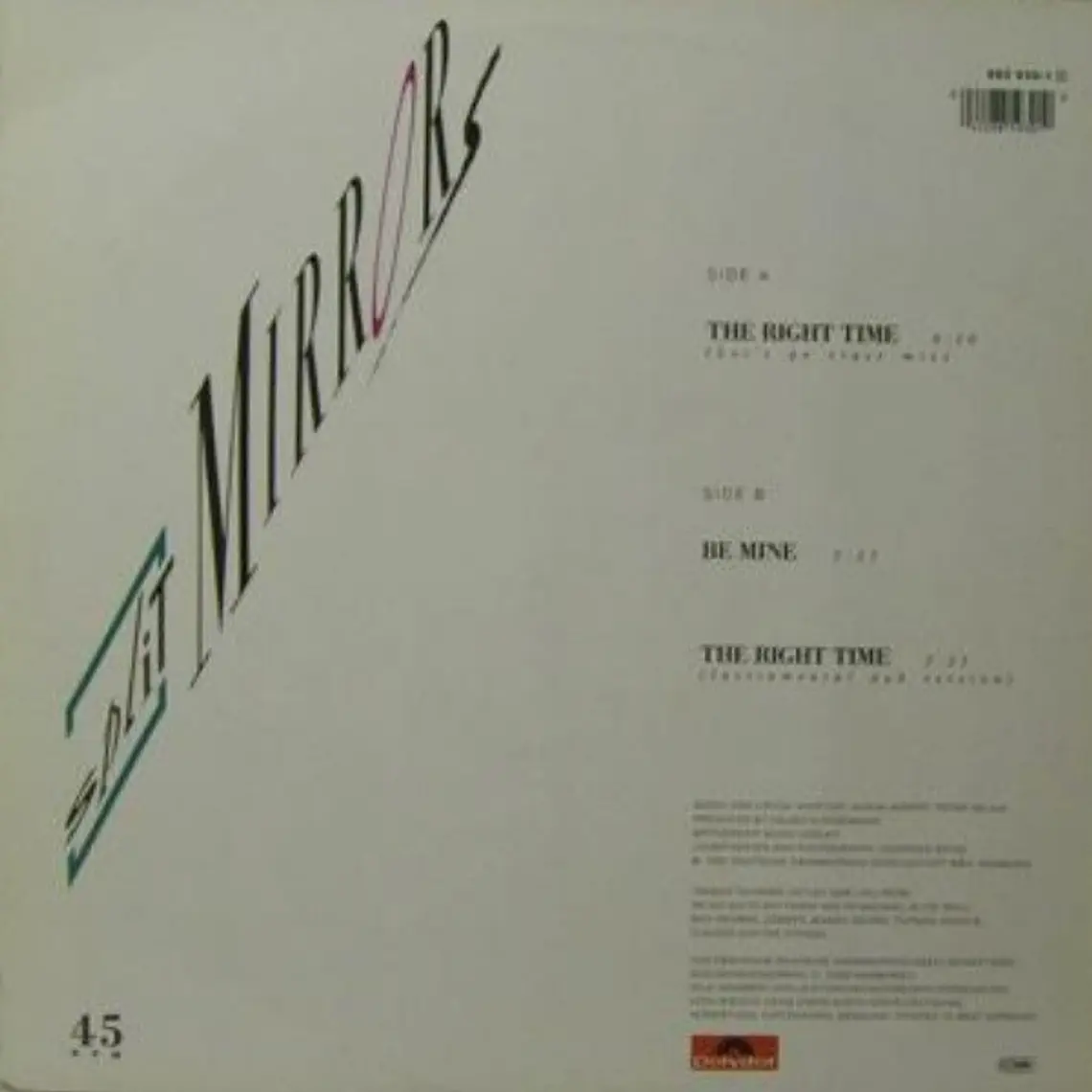 Split Mirrors – The Right Time (Let's Go Crazy Mix) 2