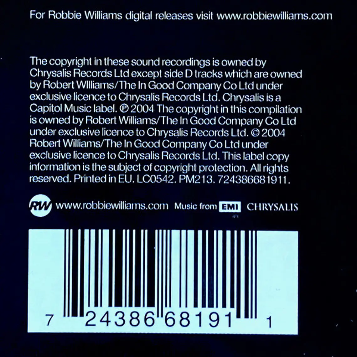 Robbie Williams – Greatest Hits ( NM ) 5