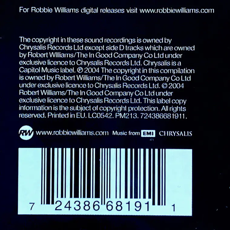 Robbie Williams – Greatest Hits ( NM ) 5