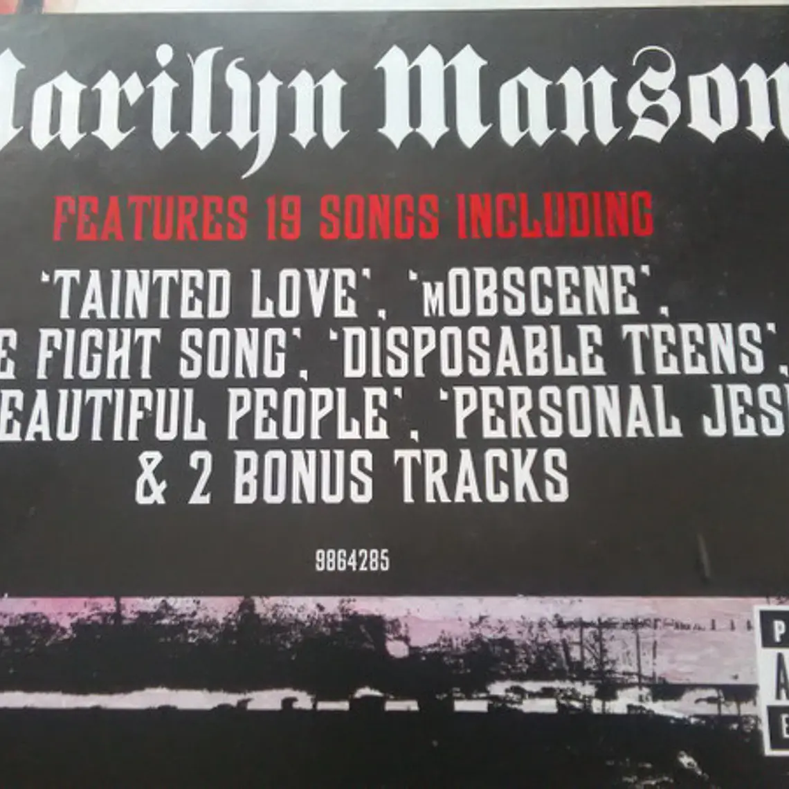 Marilyn Manson ‎– Lest We Forget - The Best Of & PRIMERA EDICION  UK 2004 2
