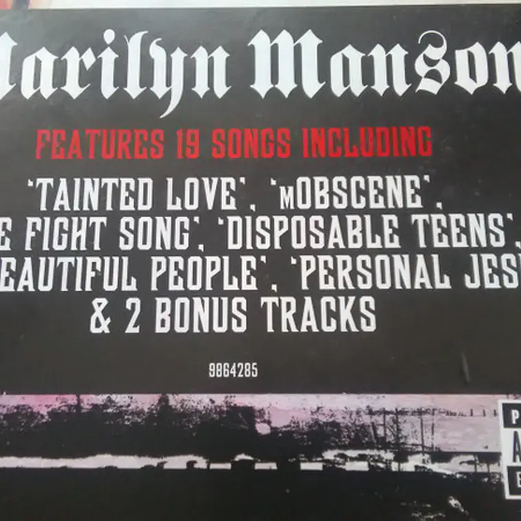 Marilyn Manson ‎– Lest We Forget - The Best Of & PRIMERA EDICION  UK 2004 2