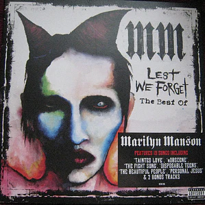 Marilyn Manson ‎– Lest We Forget - The Best Of & PRIMERA EDICION  UK 2004