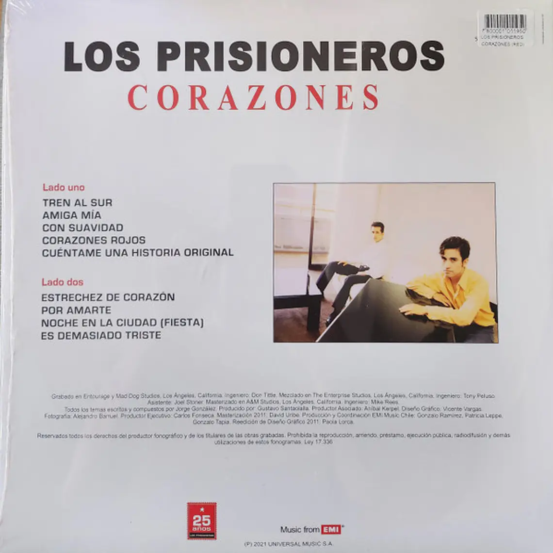 Los Prisioneros – Corazones. EDICION LIMITADA COLOR ROJO.  ESTADO NM 2