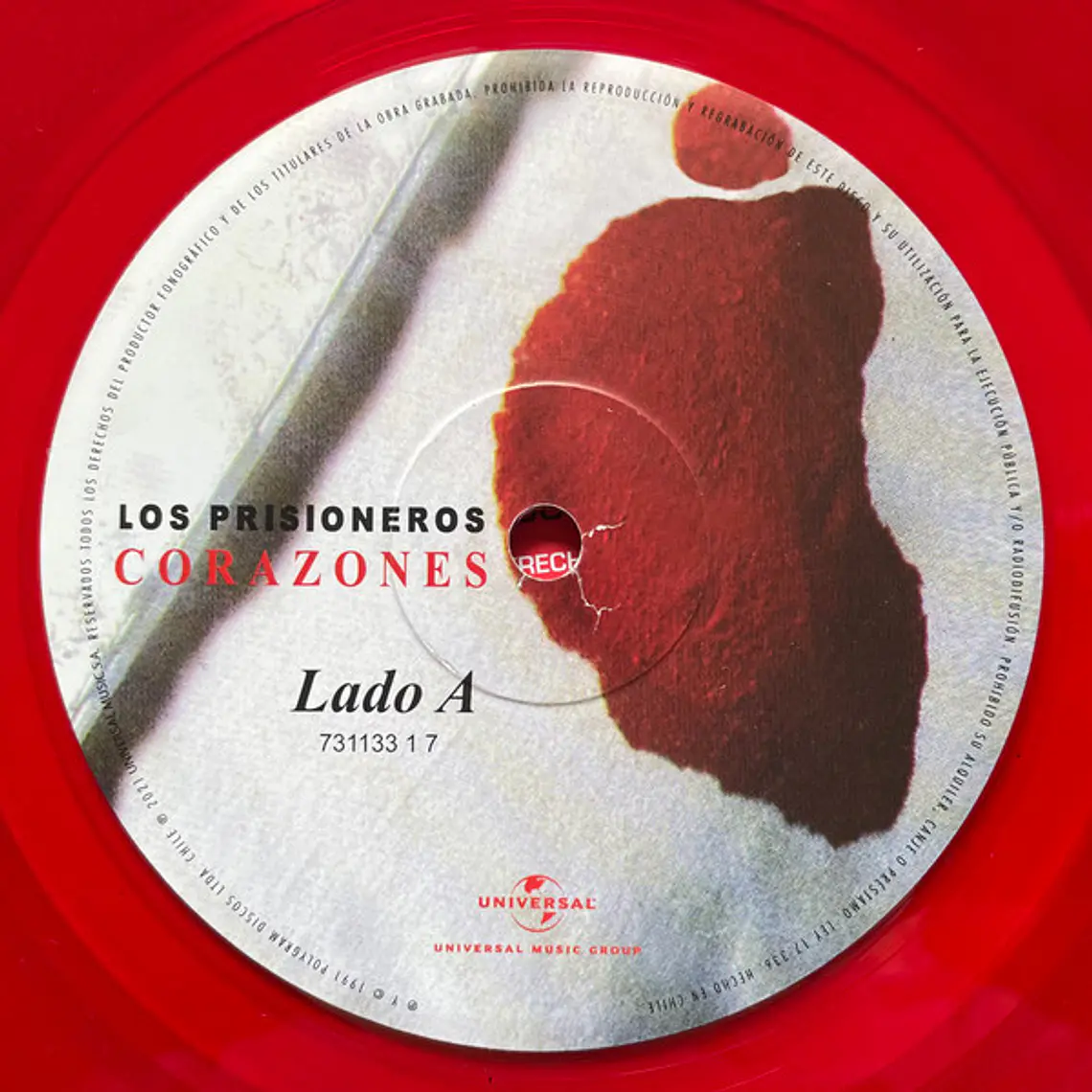 Los Prisioneros – Corazones. EDICION LIMITADA COLOR ROJO.  ESTADO NM 4