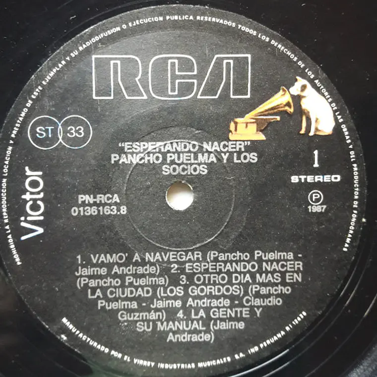 Pancho Puelma & Los Socios – Esperando Nacer / EDICION DEL AÑO / NO EXISTE RE 4