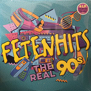 Various – Fetenhits - The Real 90s.  4 LPS LO MEJOR DE LOS 90-s