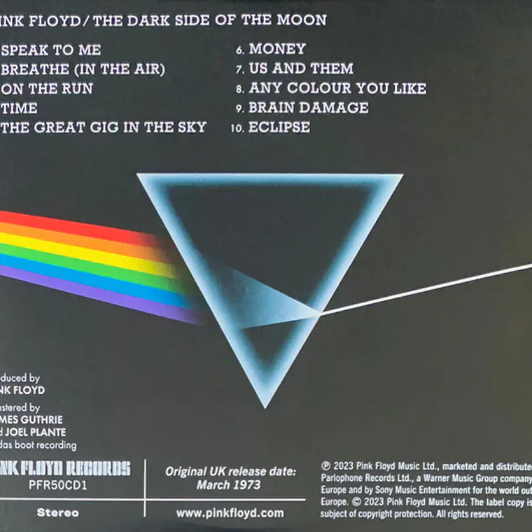Pink Floyd – The Dark Side Of The Moon - 50 Years.  BOX DELUXE  8