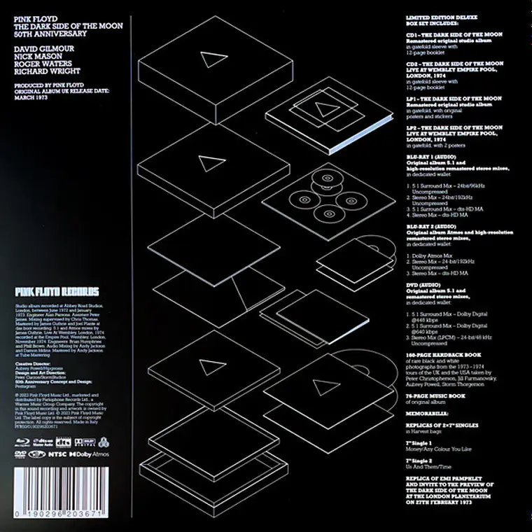 Pink Floyd – The Dark Side Of The Moon - 50 Years.  BOX DELUXE  2