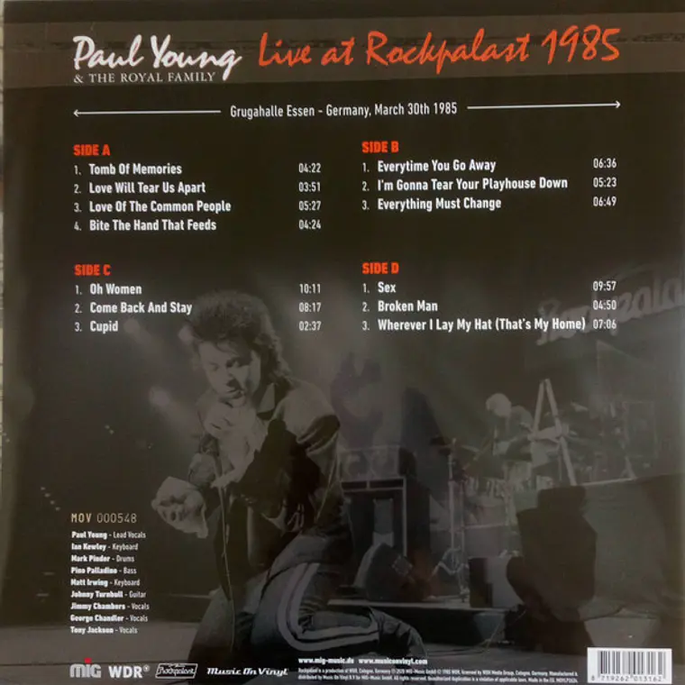 Paul Young & The Royal Family – Live At Rockpalast 1985 2