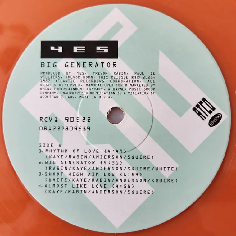 Yes – Big Generator EDICION LIMITADA 4