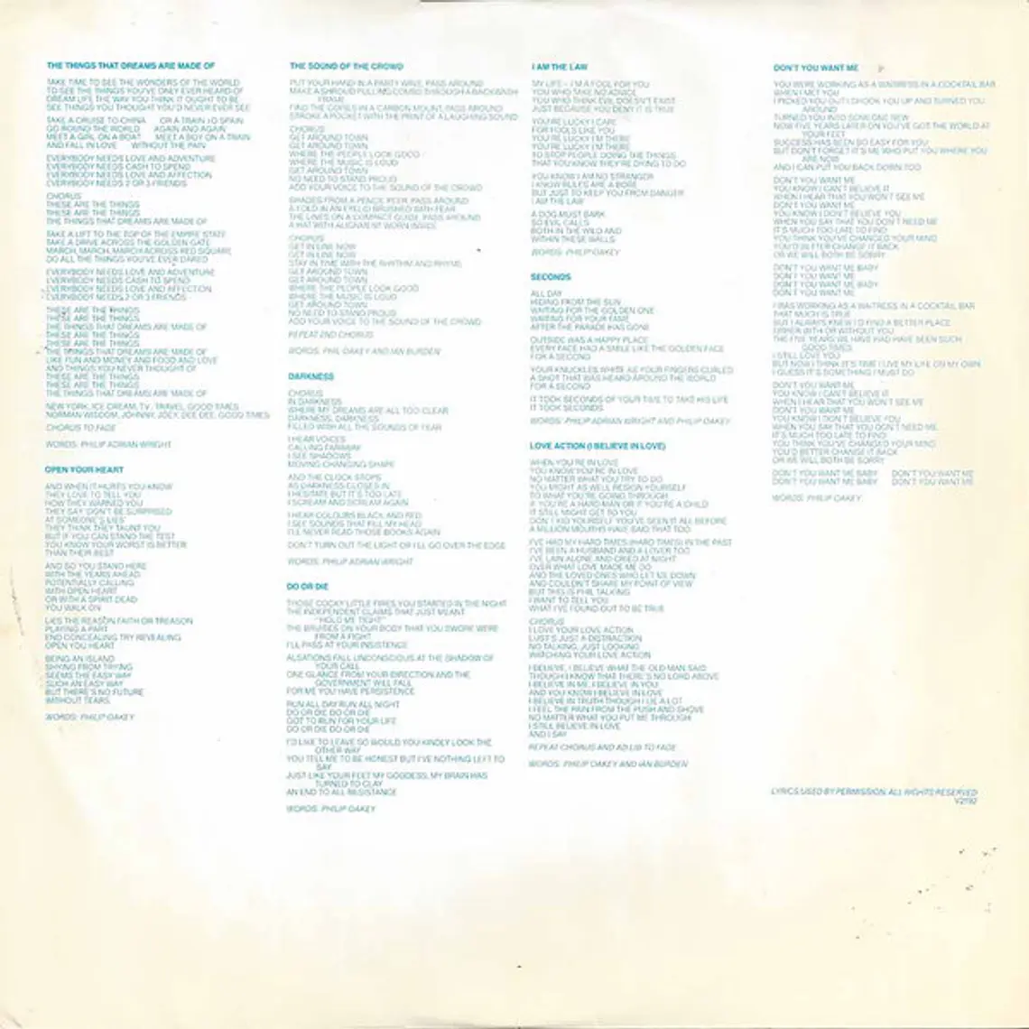 The Human League – Dare / NM 6