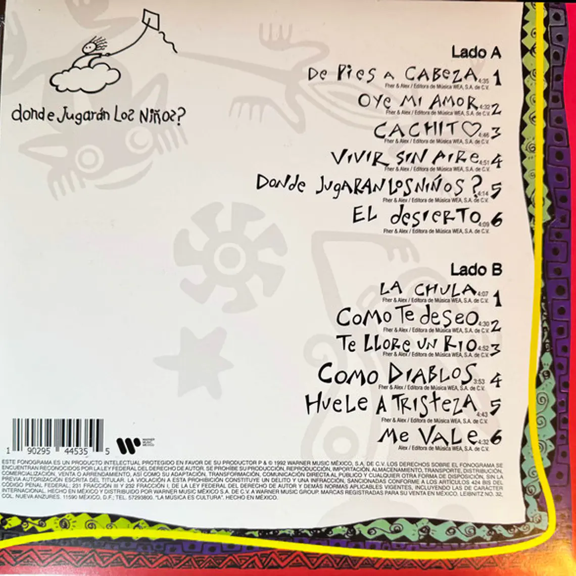 Maná – Donde Jugarán Los Niños? \. EDICION DE COLOR MADE IN USA  2