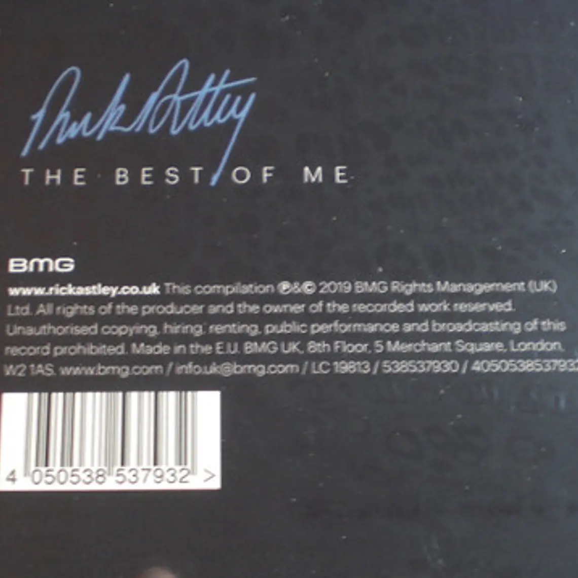 Rick Astley – The Best Of Me EDICION DOBLE DE COLOR LIMITADA DESCONTINUADA 3