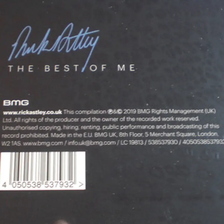 Rick Astley – The Best Of Me EDICION DOBLE DE COLOR LIMITADA DESCONTINUADA 3