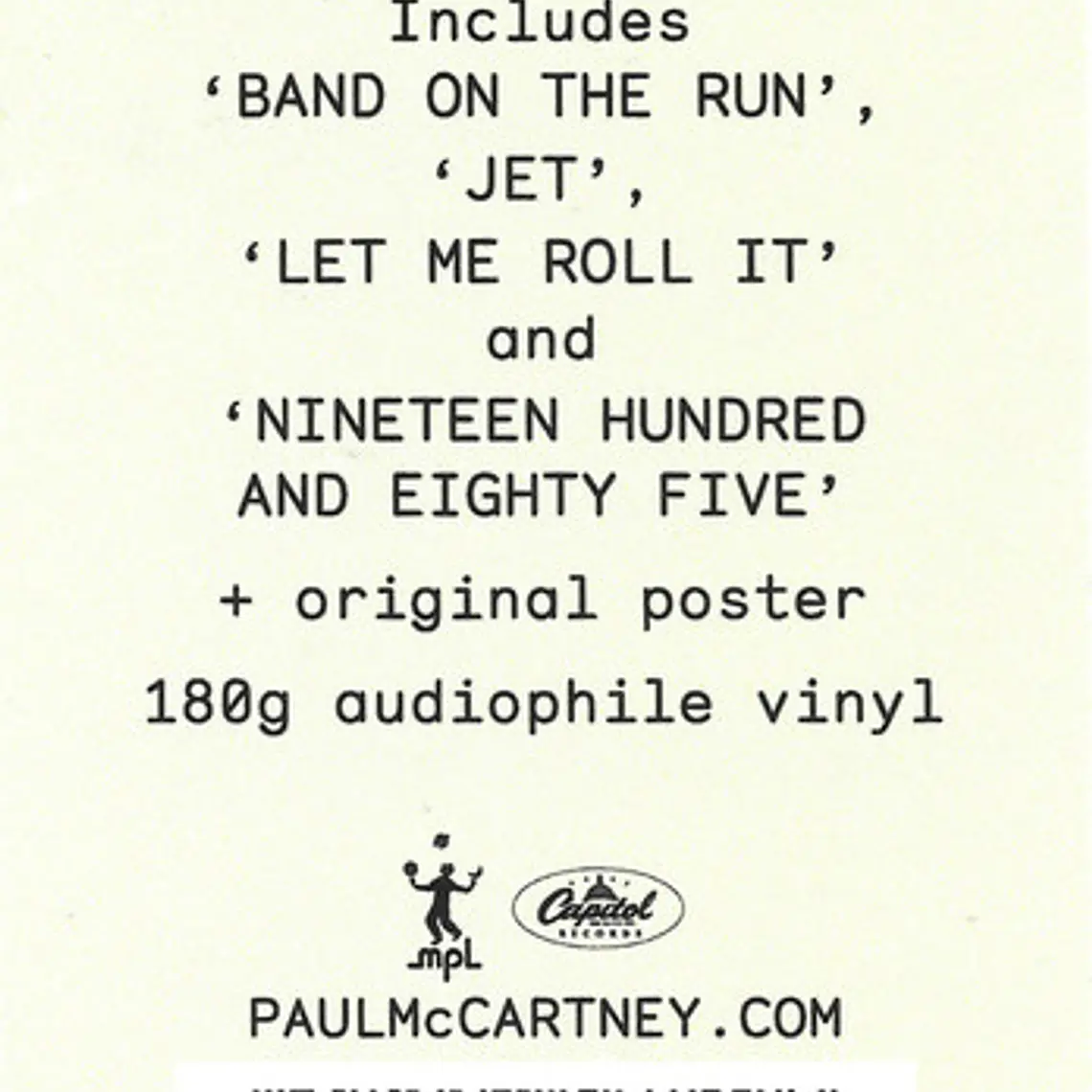 Paul McCartney & Wings – Band On The Run 2