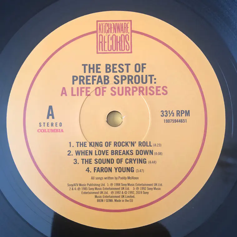 Prefab Sprout – The Best Of Prefab Sprout: A Life Of Surprises  NM 5
