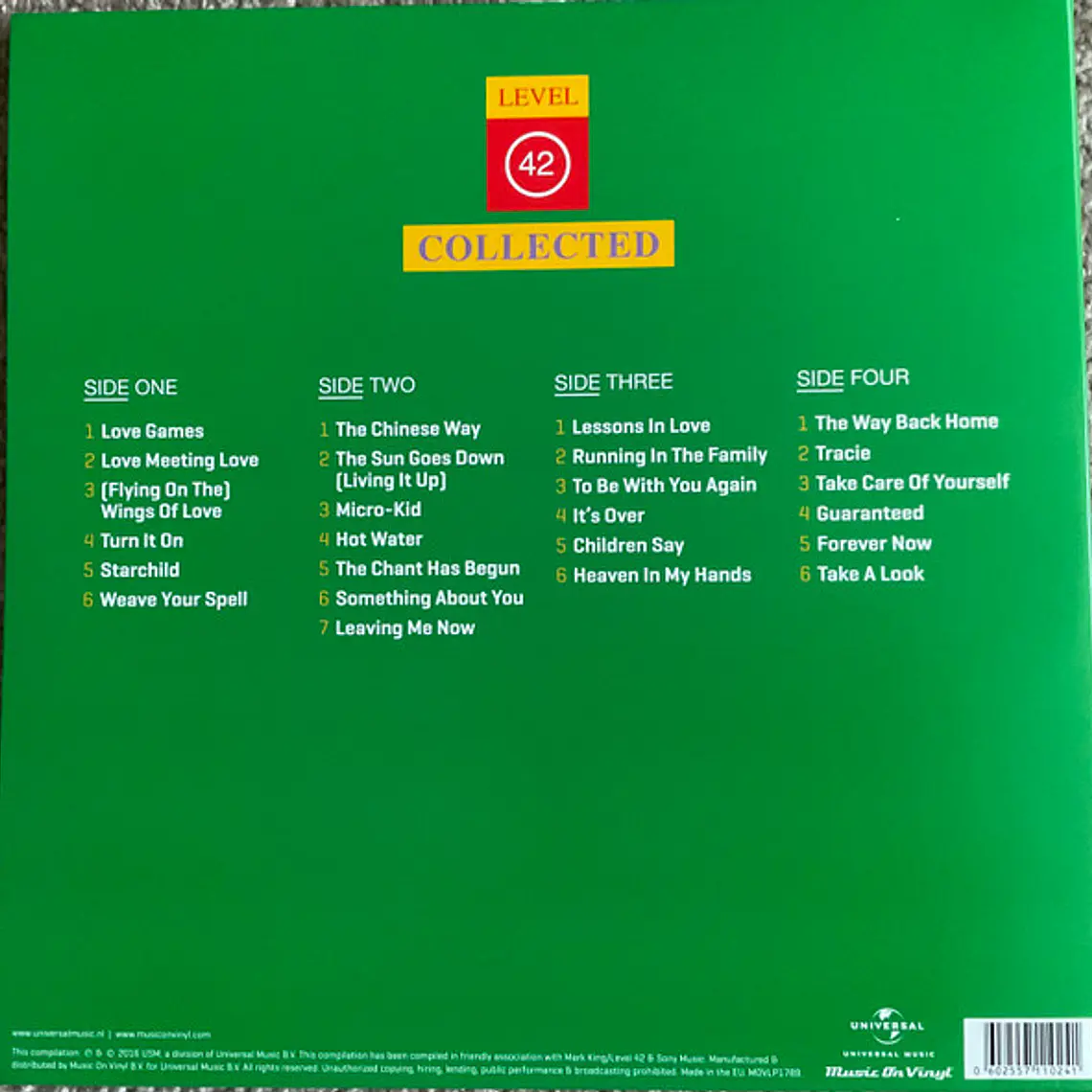 Level 42 – Collected  LP DOBLE MOV 2