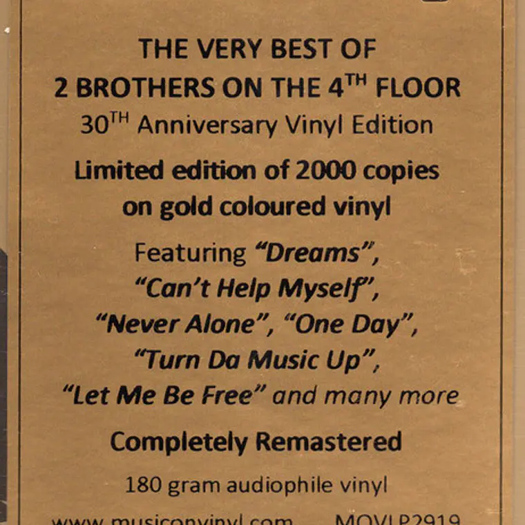 2 Brothers On The 4th Floor Featuring Desray* & D-Rock – The Very Best Of 30th Anniversary Vinyl Edition 3