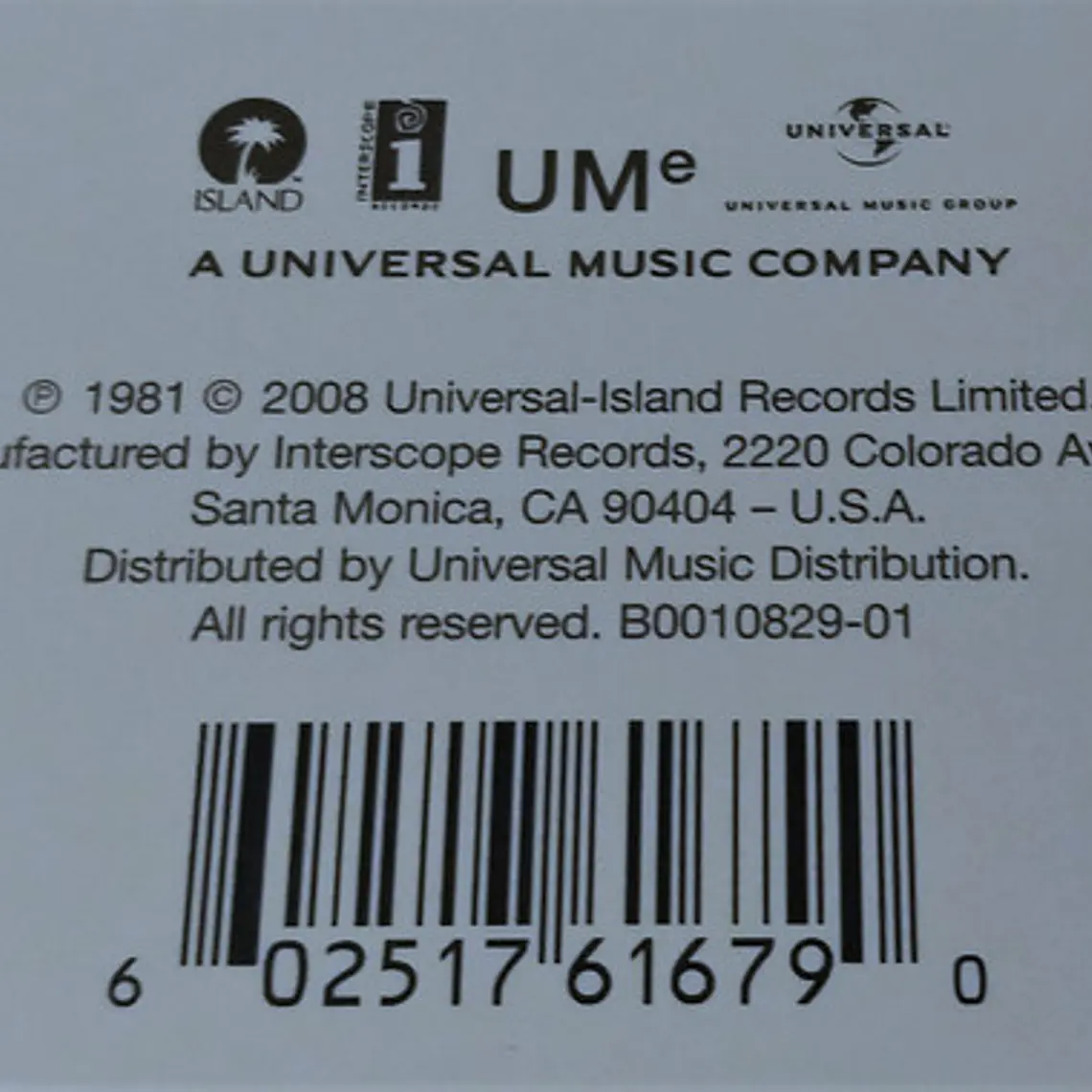 U2 – October   USADO COMO NUEVO RE 2008 3