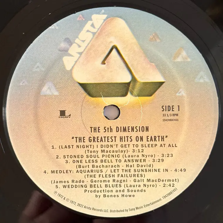 The 5th Dimension* – Greatest Hits On Earth  USADO COMO NUEVO 4